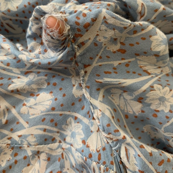 Floral long sleeve mini button‎ down summer dress - Picture 10 of 11